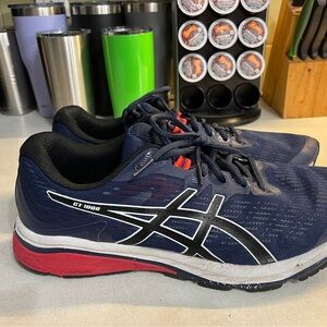 Asics GT-1000 Navy and Red Athletic Shoes